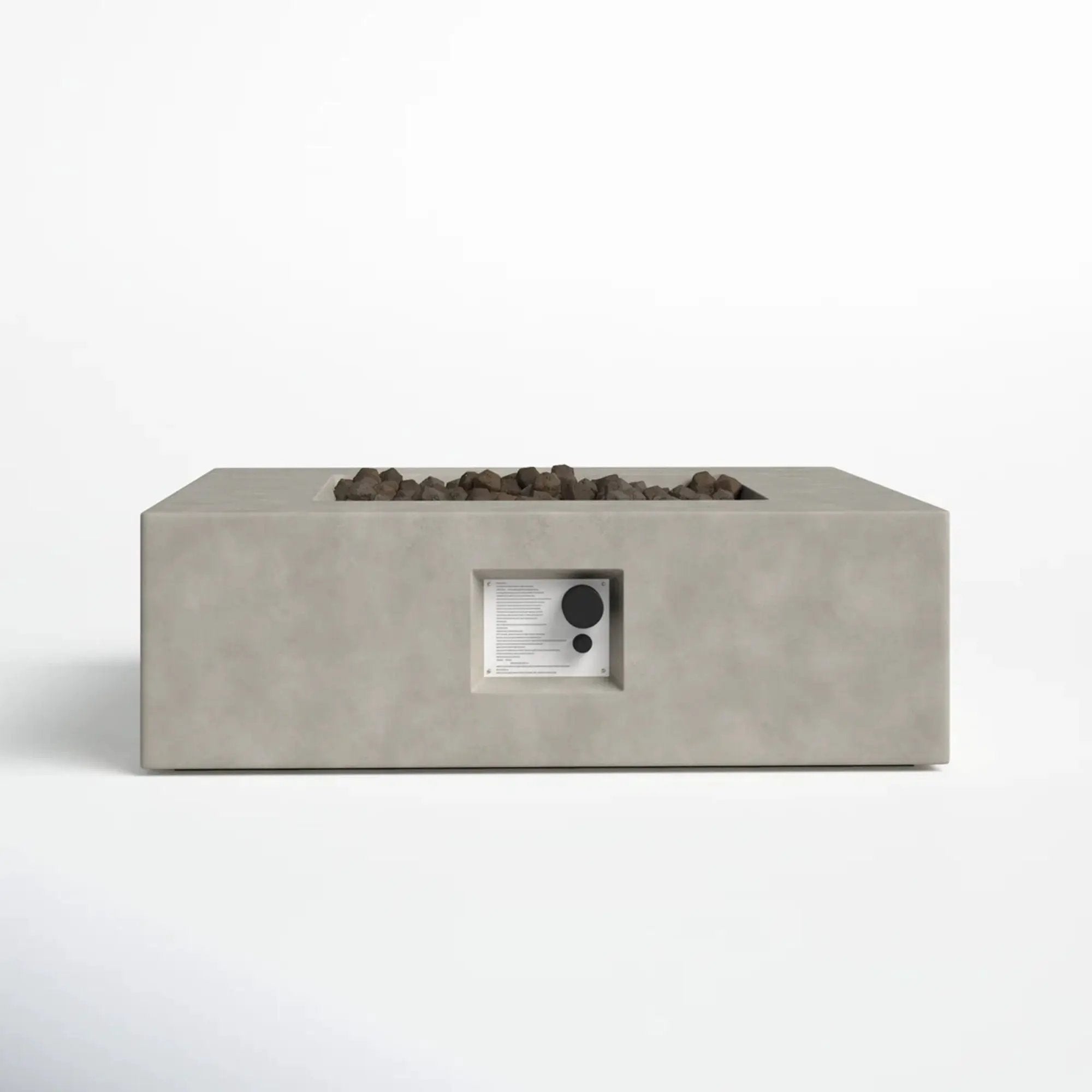 Outdoor Fire Pit Table - Natural / White by HouseOfZazla