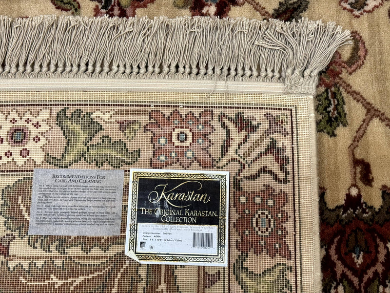 8.8 x 10.6 Karastan Agra Rug #704, Original 700 Series, Discontinued, Wool Pile, Vintage, Rare by Jewel Rugs