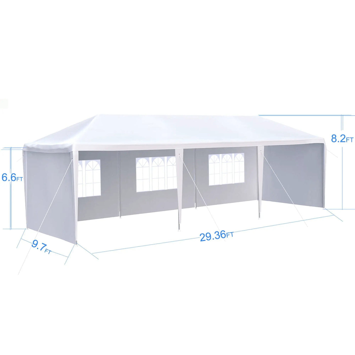 10X30' Wedding Party Canopy Tent Outdoor Gazebo With Removable Sidewalls by HouseOfZazla