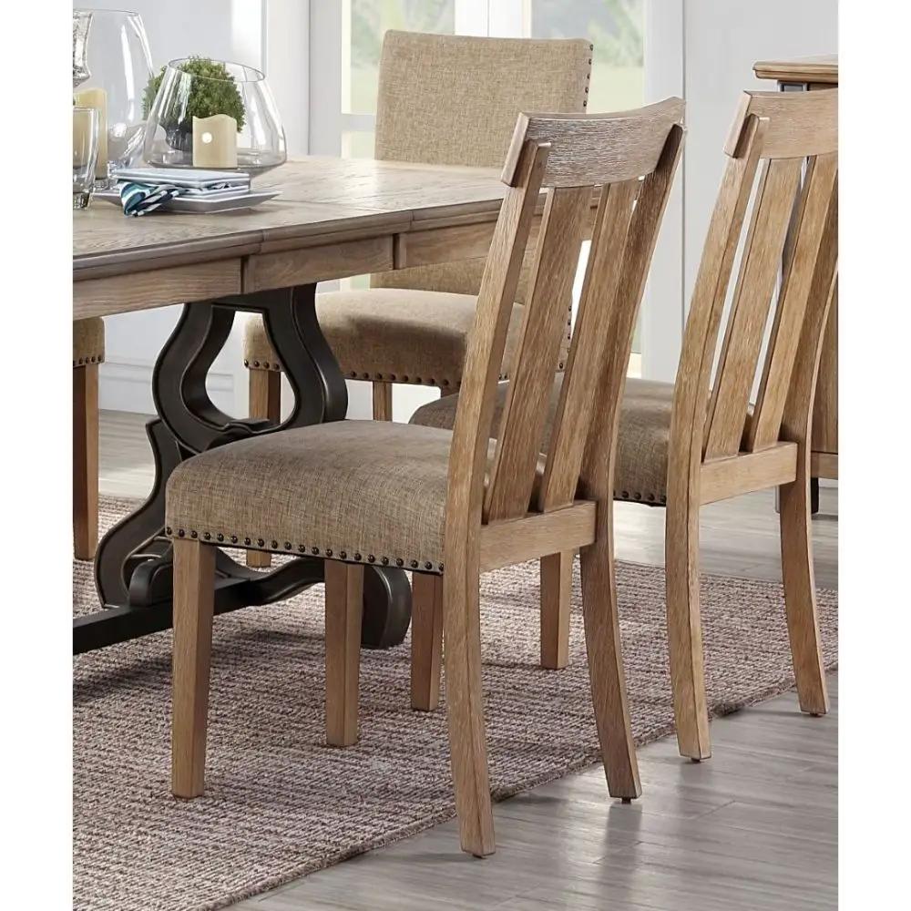 Nathaniel - Side Chair (Set of 2) - Fabric & Maple by Unique Piece Furniture