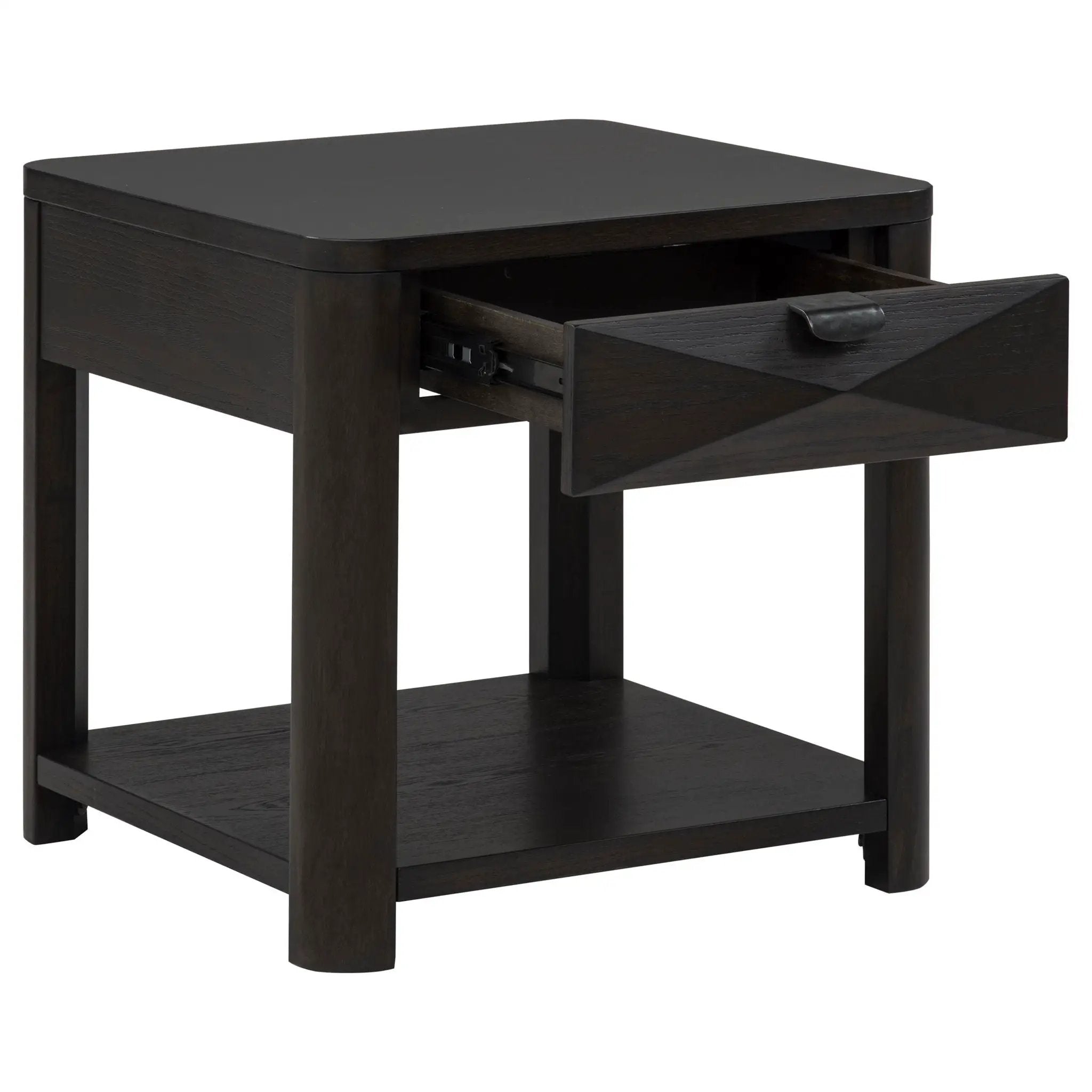 Marcelo Wood End Table with Drawer and Shelf Coffee by Unique Piece Furniture