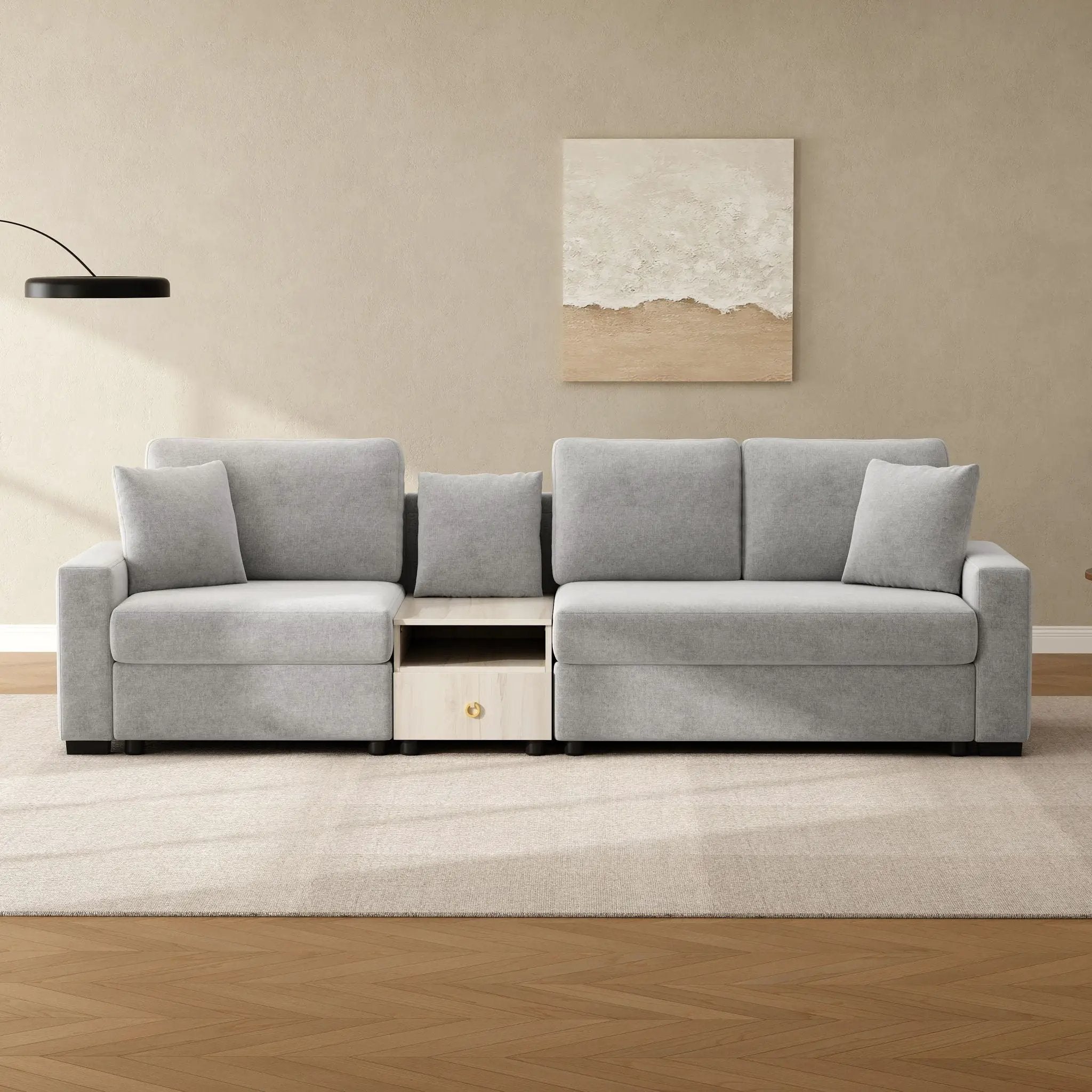 Modular Sofa Couch With Storage Armrest And Center Console by HouseOfZazla