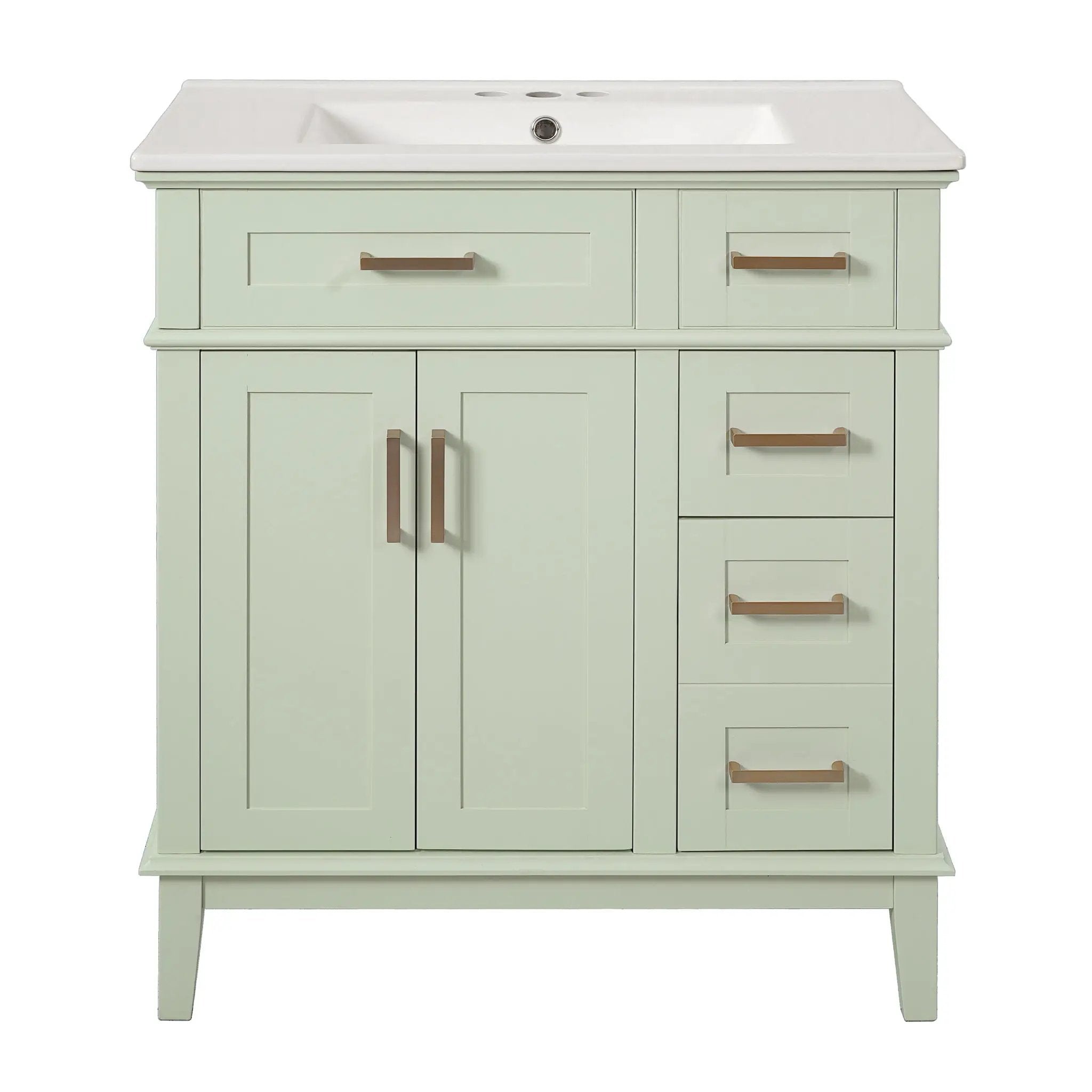 Modern Bathroom Vanity With Ceramic Sink, Soft Close Storage Cabinet by Unique Piece Furniture
