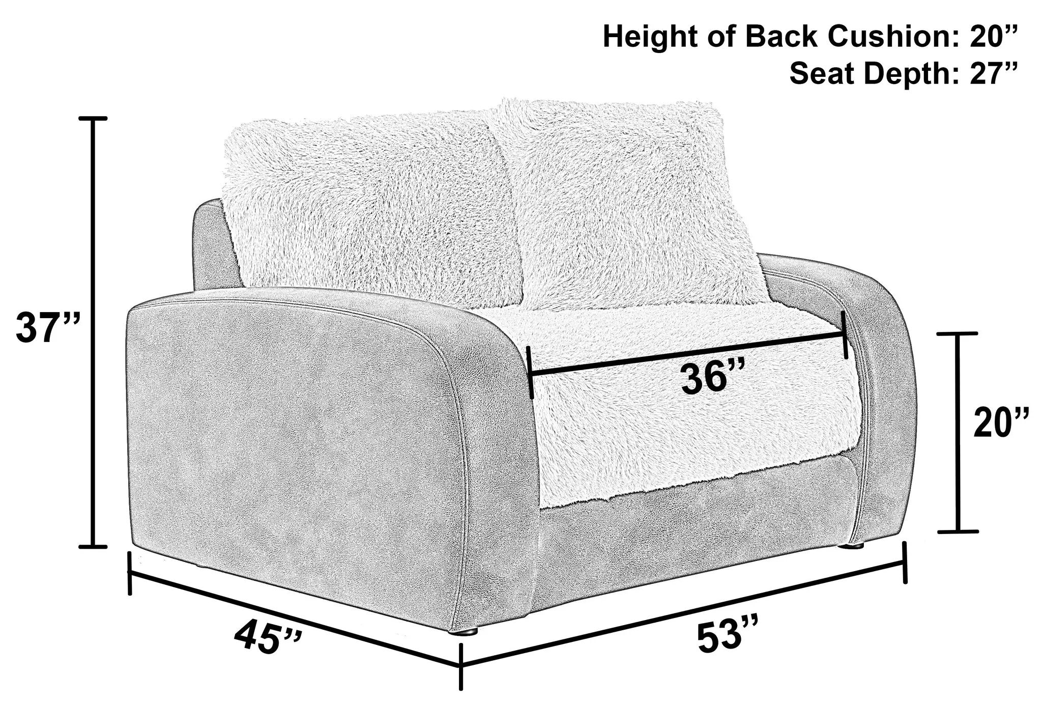 Snowball - Chair & 1/2 - Taupe by Unique Piece Furniture