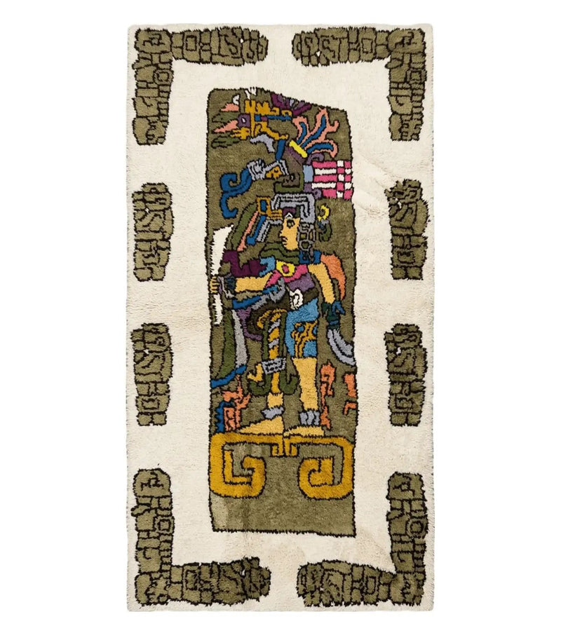 4' X 7' Vintage Handmade Knotted Tribal Nomadic Shag Wool Rug Carpet Prince by Jewel Rugs