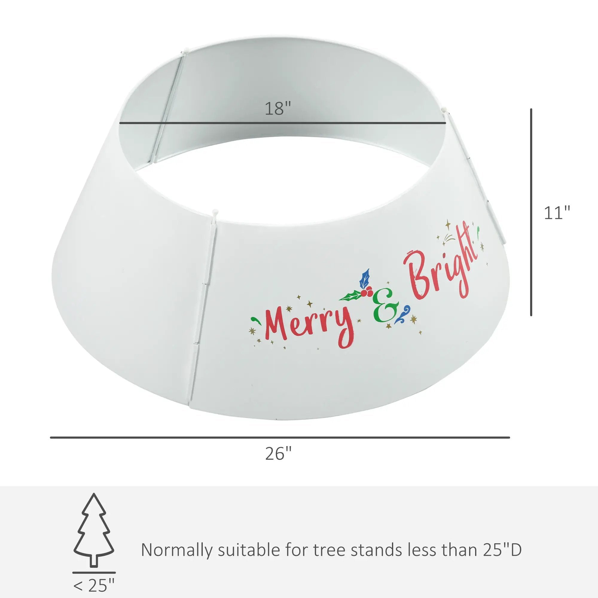 HOMCOM 26 Inch Christmas Tree Collar Ring, Stand Cover for Decor by HouseOfZazla