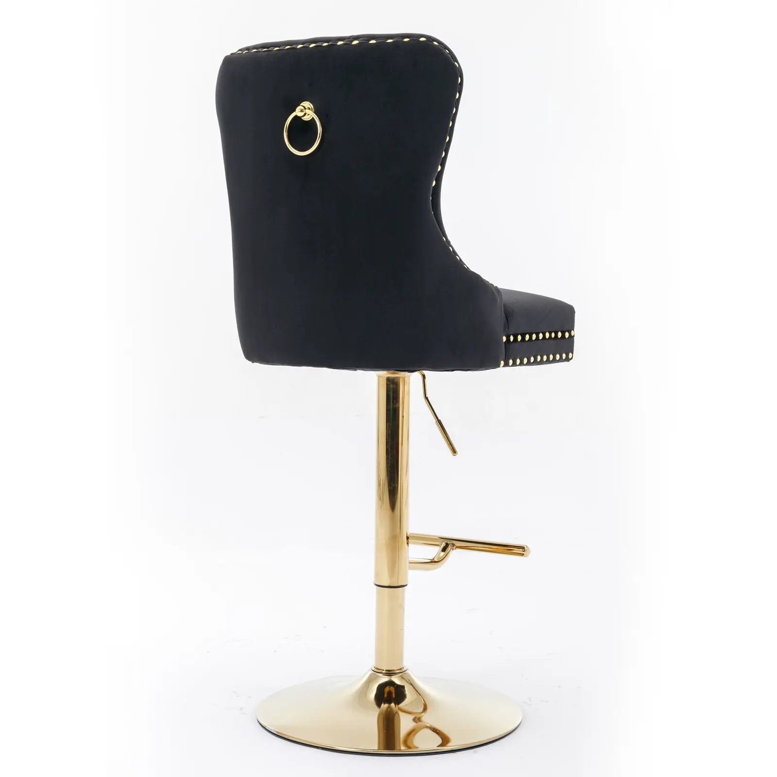 Thick Swivel Barstools Adjusatble Seat Height From 25-33", Modern Upholstered Bar Stools With Backs Comfortable Tufted For Home Pub And Kitchen Island (Set of 2) by Unique Piece Furniture