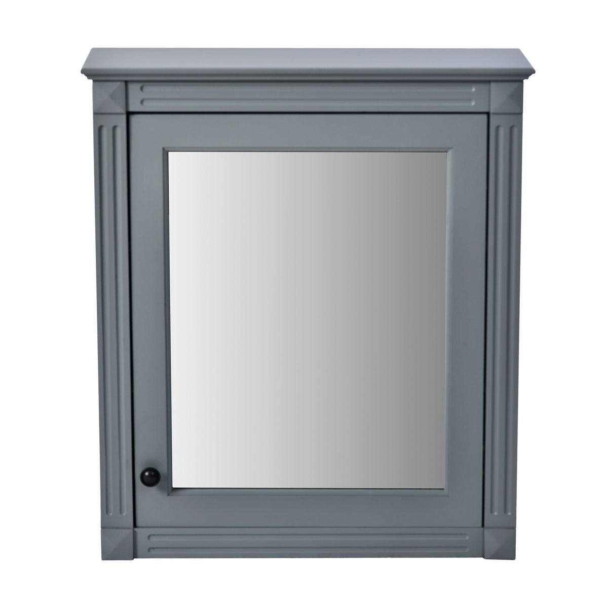 Wall Mounted Medicine Cabinet with Mirror and Adjustable Shelf - Dark Gray, White, Blue, photo 3 of 40