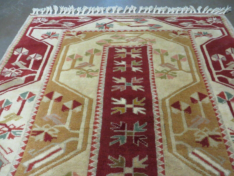 4' X 6' Vintage Handmade Knotted Turkish Kazak Pattern Wool Rug Carpet Nice by Jewel Rugs