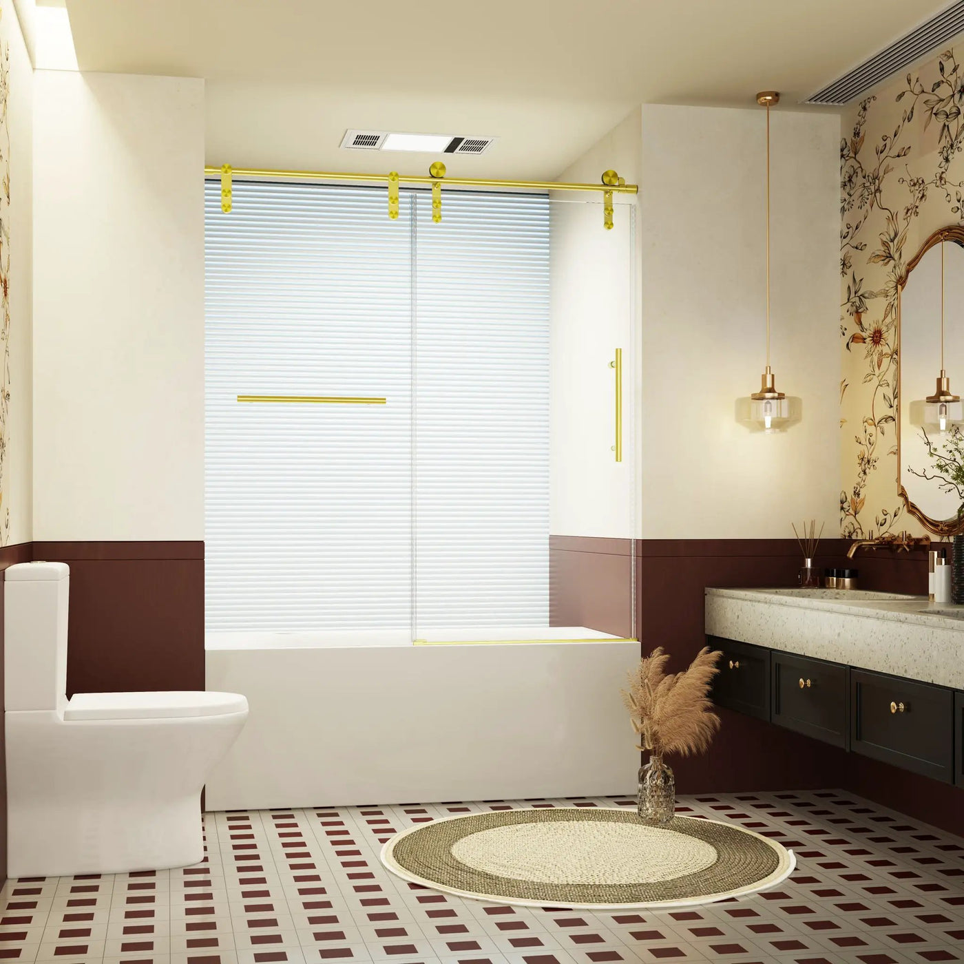 Frameless Single Sliding Shower Doors With Towel Rail & Handle by HouseOfZazla