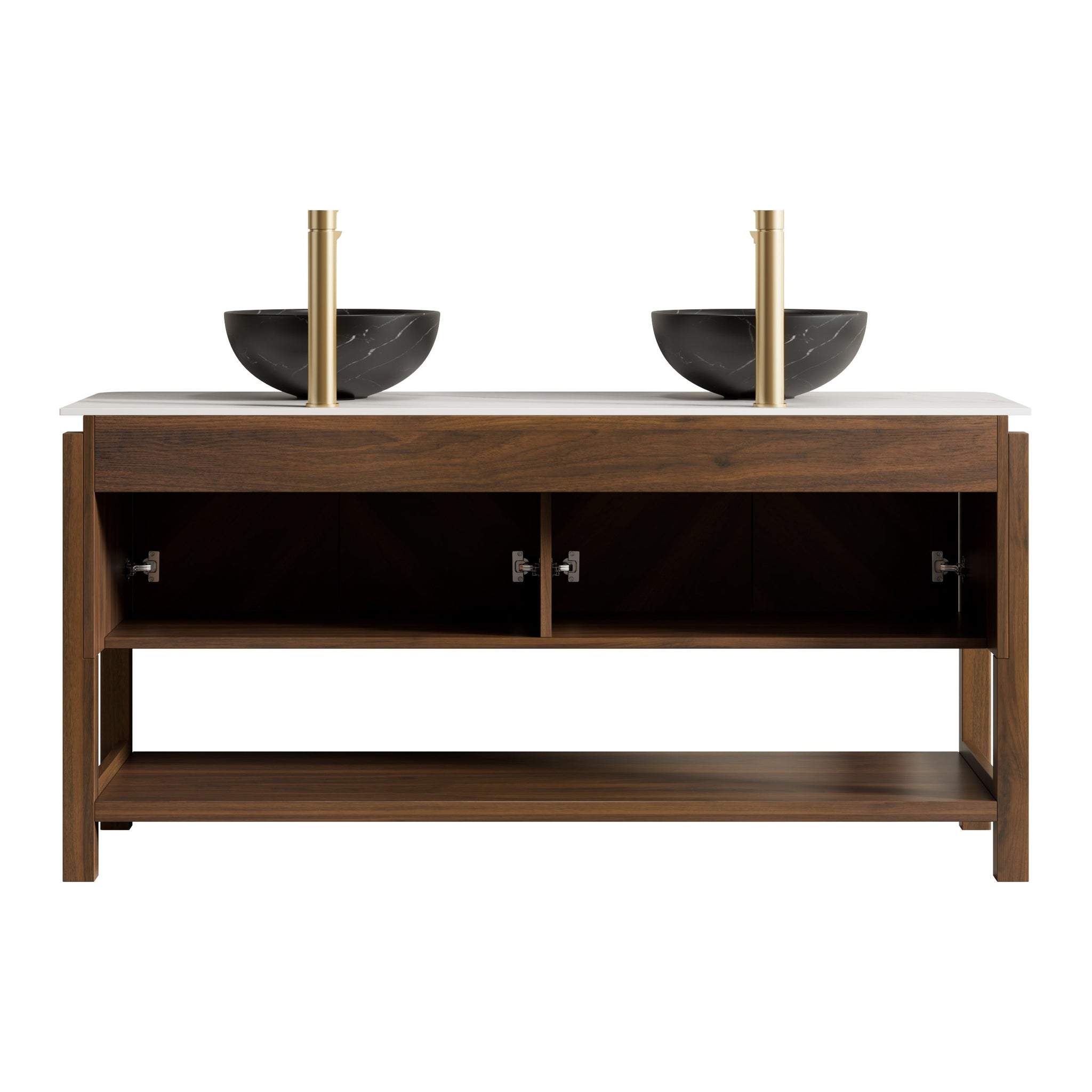 Indigo 60" Bathroom Vanity with Sinter Stone Countertop by HouseOfZazla
