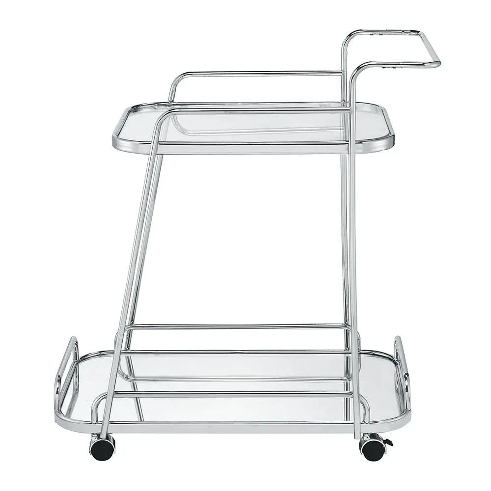 Aegis - Serving Cart - Clear Glass & Chrome by Unique Piece Furniture