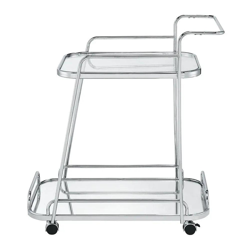 Aegis - Serving Cart - Clear Glass & Chrome by Unique Piece Furniture