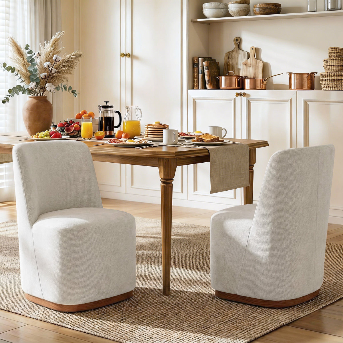 Modern Upholstered Dining Chair Set of 2