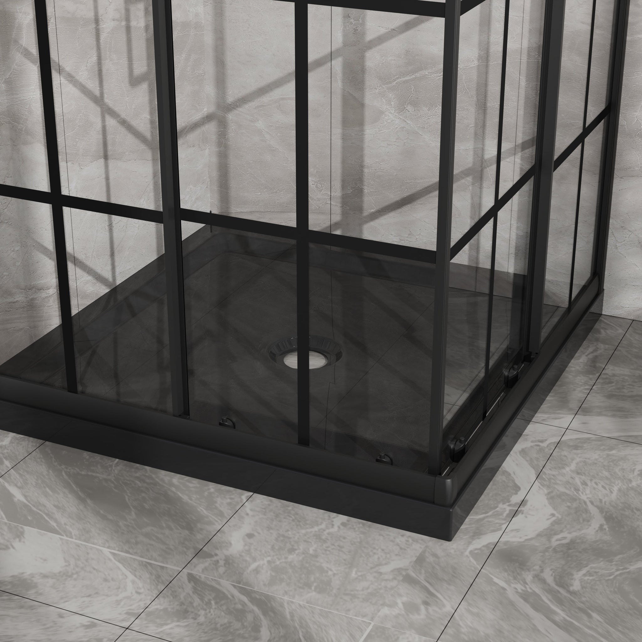 Goodyo Corner Shower Enclosure with Double Sliding Doors by HouseOfZazla