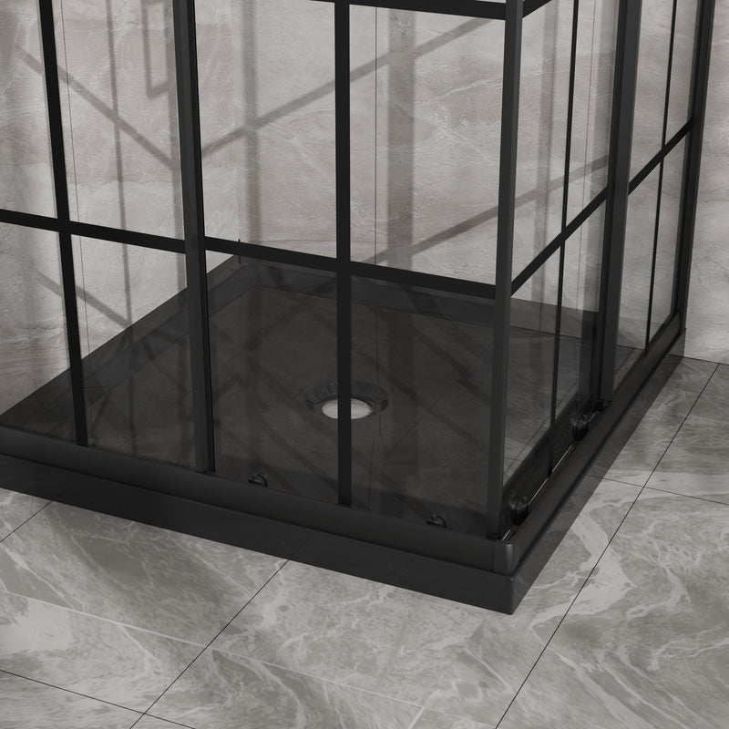 Goodyo Corner Shower Enclosure with Double Sliding Doors by HouseOfZazla