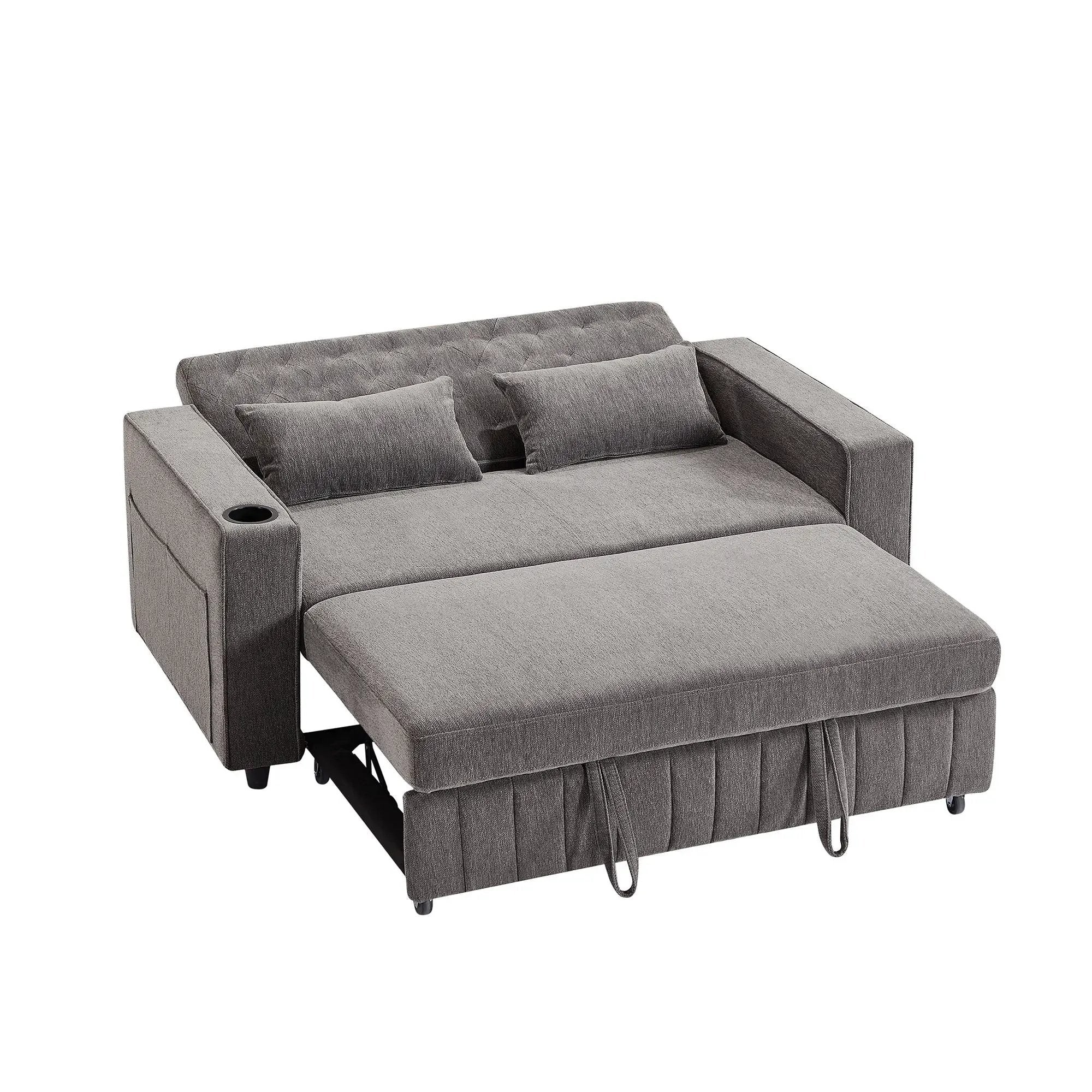 Pull-Out Sofa Bed Convertible Couch With Adjustable Backrest For Living Room by HouseOfZazla