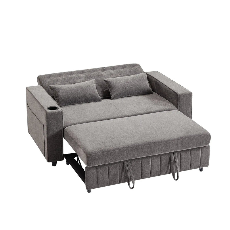 Pull-Out Sofa Bed Convertible Couch With Adjustable Backrest For Living Room by HouseOfZazla