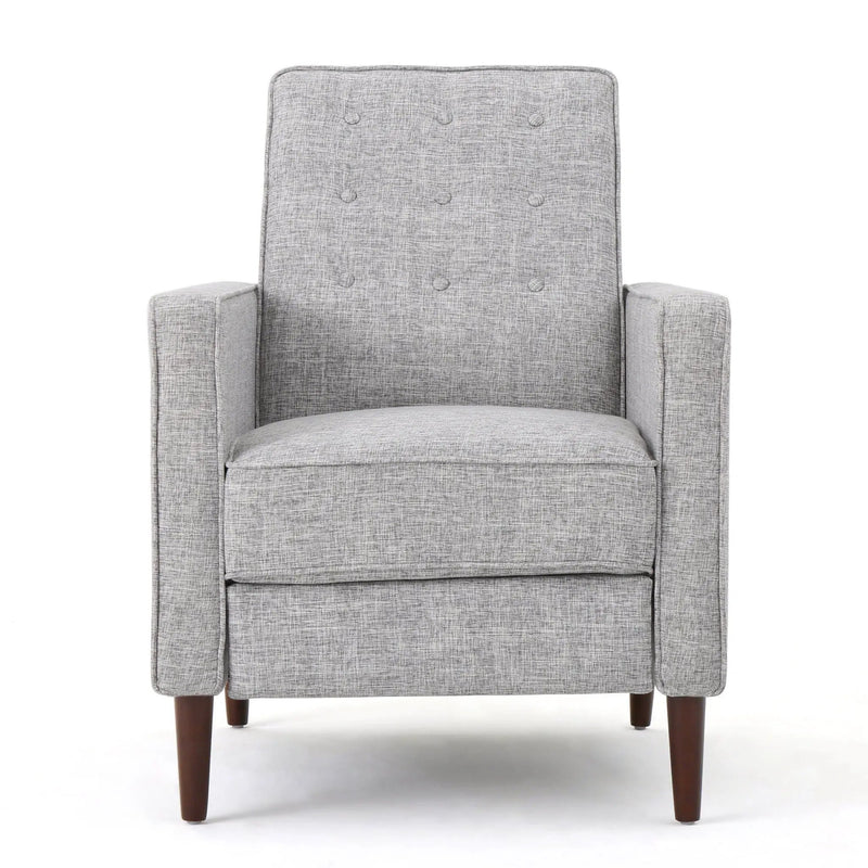 Upholstered Fabric Recliner With Button Tufted (Set of 2) - Light Gray by Unique Piece Furniture