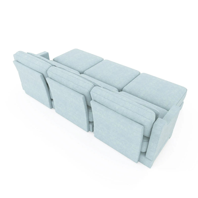 Stylish Sofa With Ottoman And Lumbar Pillows, Ergonomic Design by HouseOfZazla