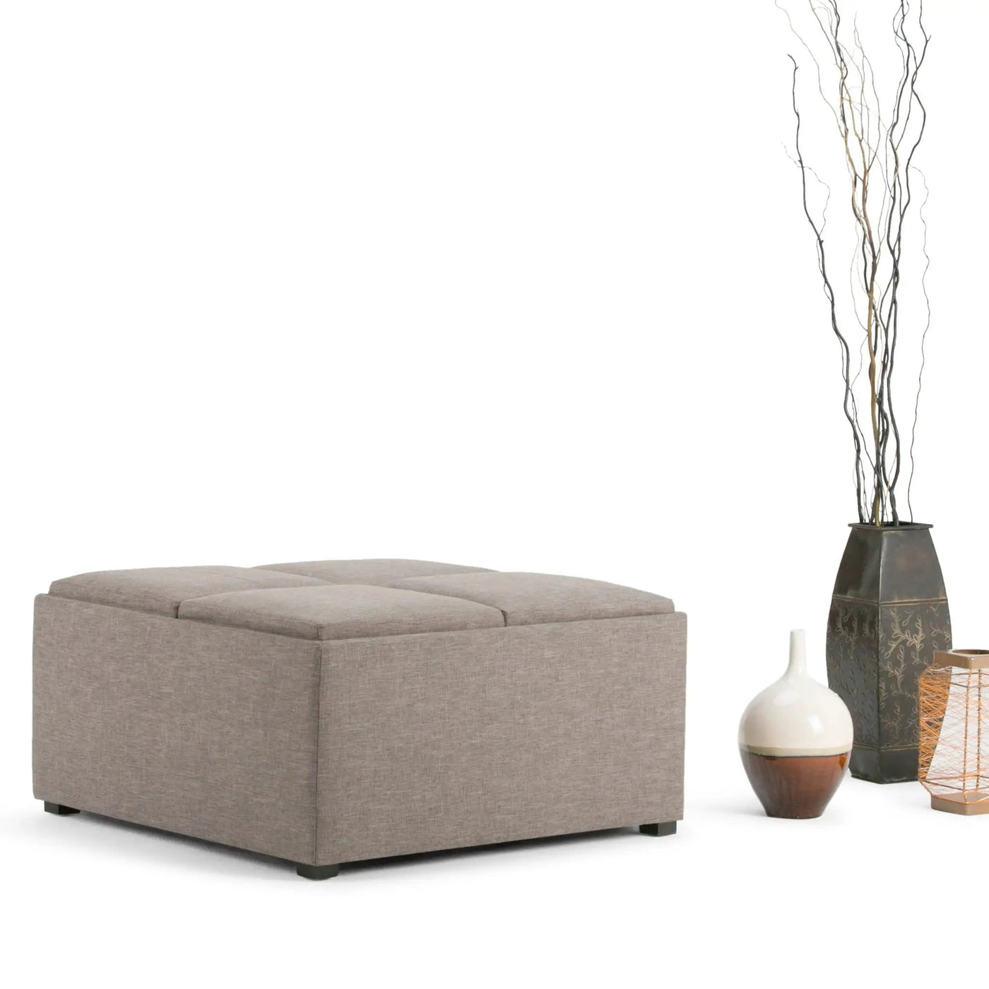 Avalon - Square Coffee Table, Storage Ottoman by HouseOfZazla