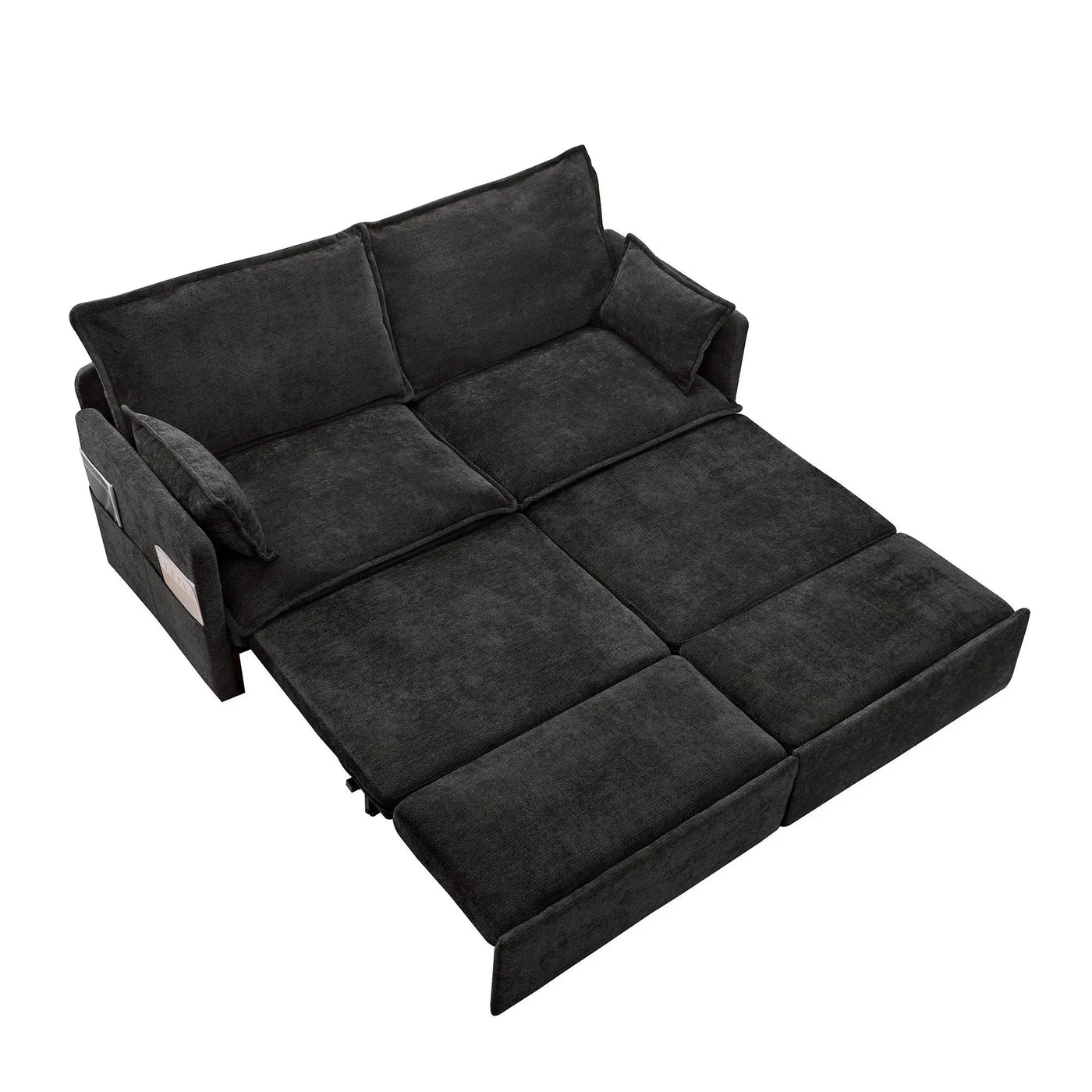 Pull Out Sofa Bed, Convertible Sleeper Sofa Couch, Side Storage, And USB / C - Type Charging Ports Chair by HouseOfZazla