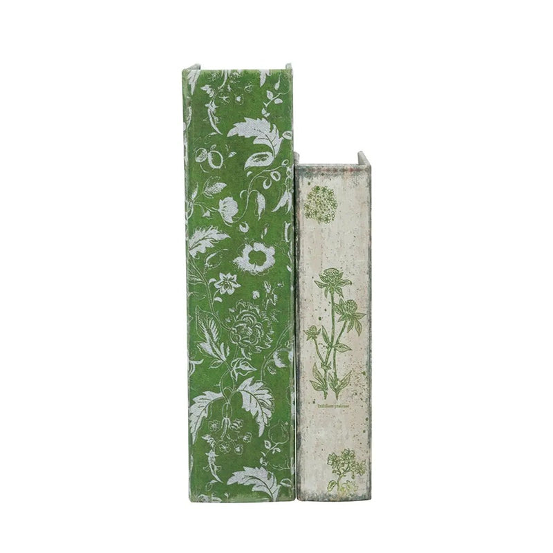 S/2 Decorative Book Boxes with Rustic Floral Patterns by HouseOfZazla