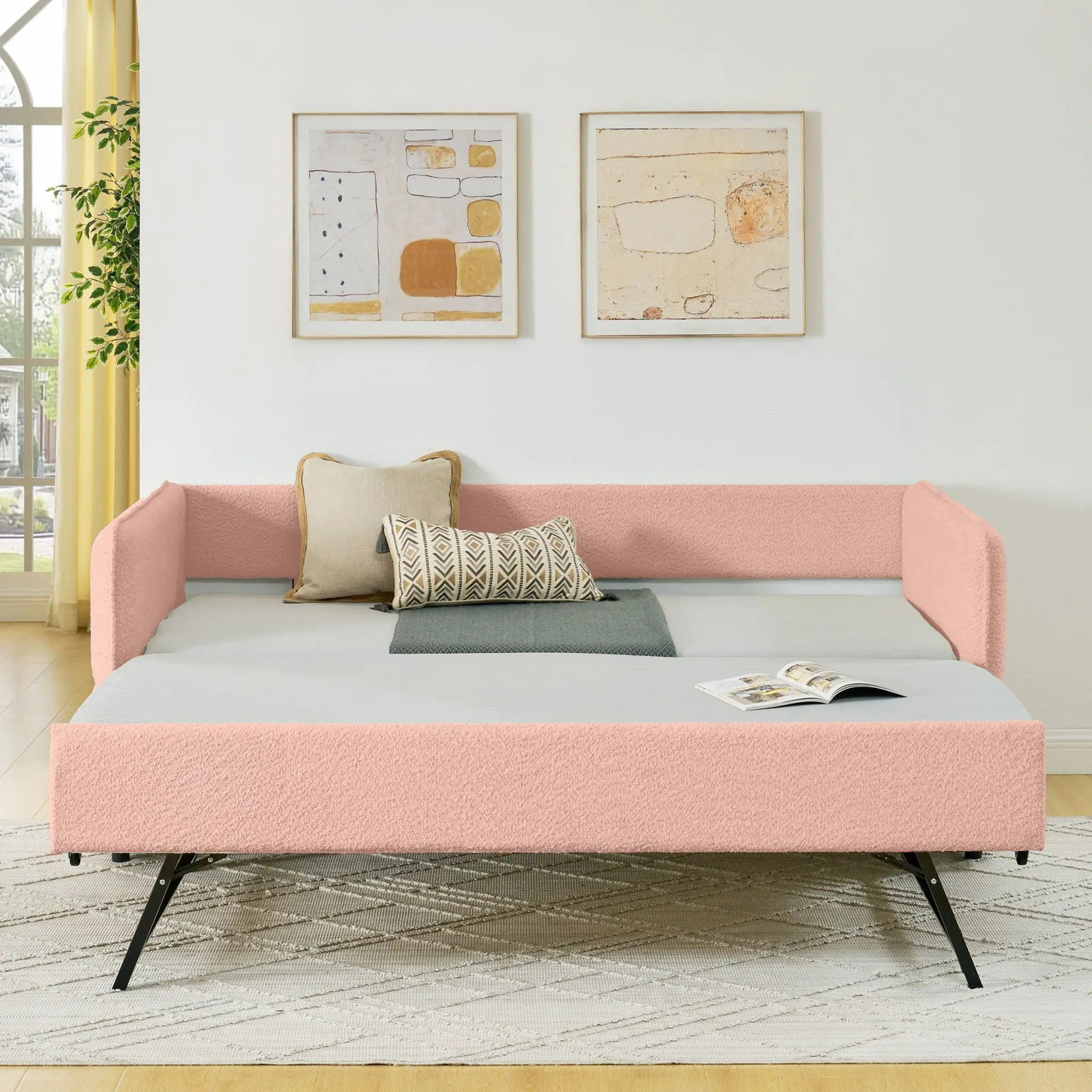 Upholstered Daybed With Pop Up Trundle by HouseOfZazla
