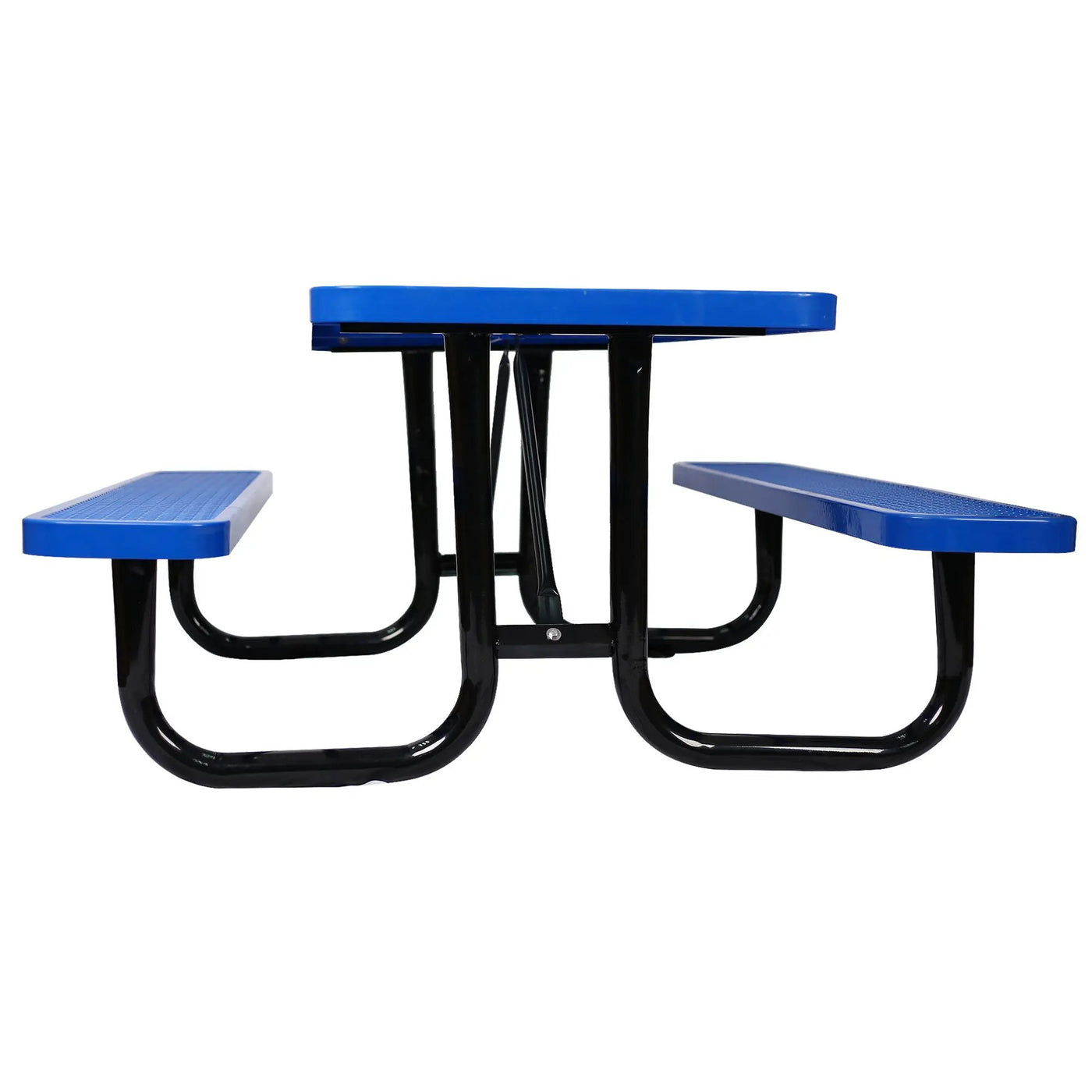 Rectangular Outdoor Steel Picnic Table With Umbrella Pole by HouseOfZazla