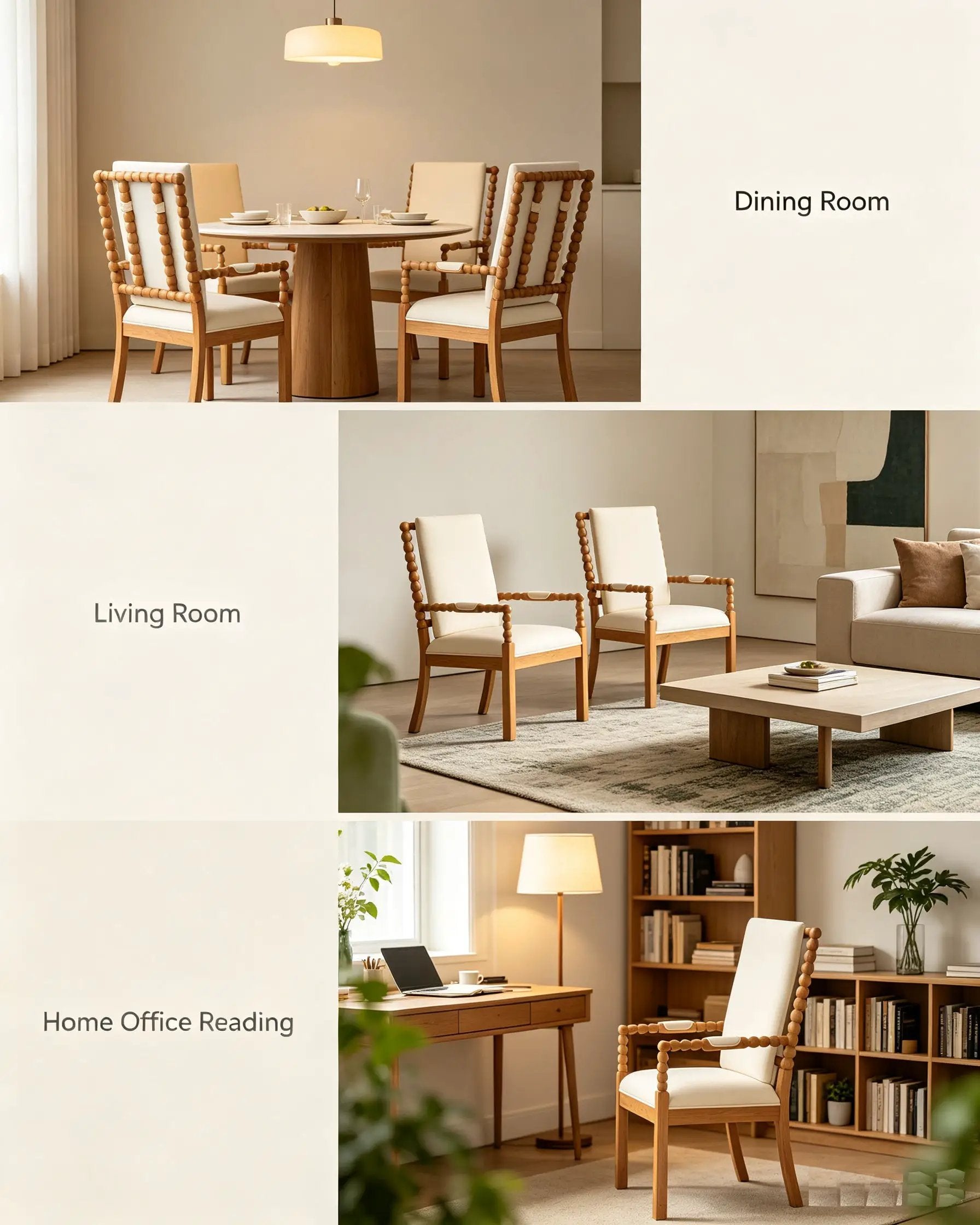 Set of 2 Rubber Wood Dining Chairs by HouseOfZazla