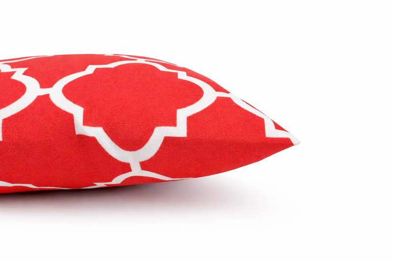 2 Pack Outdoor Throw Pillows, Waterproof & Fade-Resistant Patio Cushions (18x18 Inch, Plaid Red) by HouseOfZazla