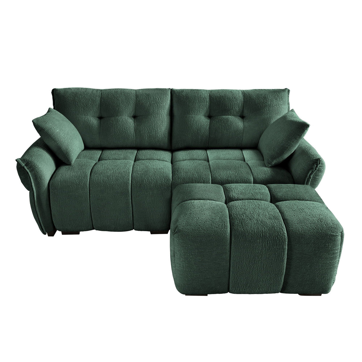 Sofa Set With Ottoman And Pillows, Textured, High Resilience Cushions, photo 36 of 40