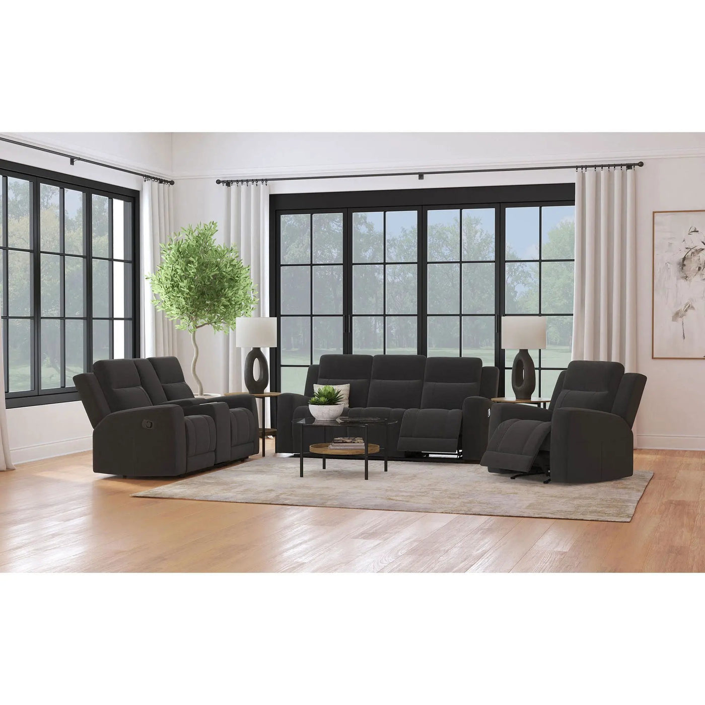 Slater - Reclining Loveseat With Manual Levers by HouseOfZazla