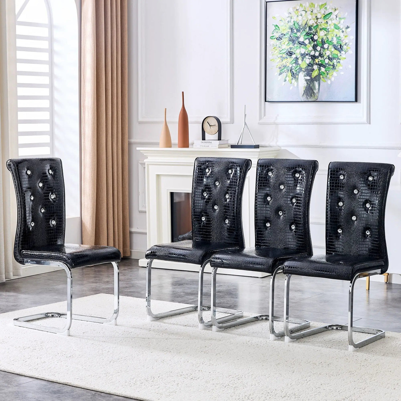 Elegant Design Upholstered Dining Chairs by HouseOfZazla