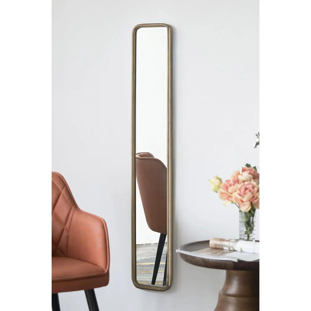 Full Length Mirror With AntiqueMetal Frame, Long Mirror For Hallway Living Room Bedroom Bathroom - Gold by Unique Piece Furniture