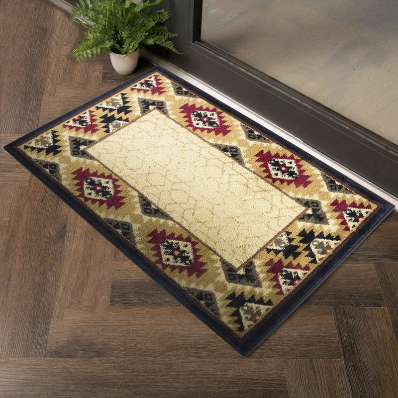 Tribes - 5'3" X 7'3" Polypropylene, Southwest Area Rug - Cream by Unique Piece Furniture