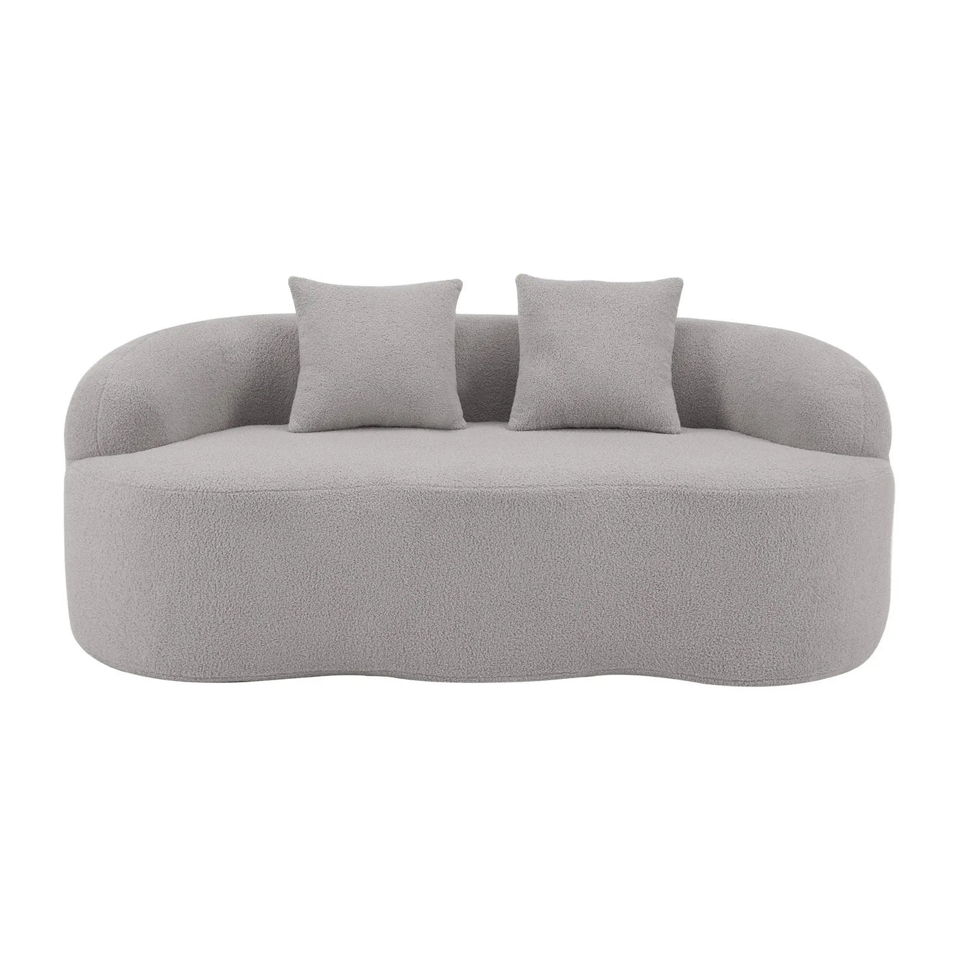 Curved Loveseat Sofa With Round Armrest by HouseOfZazla