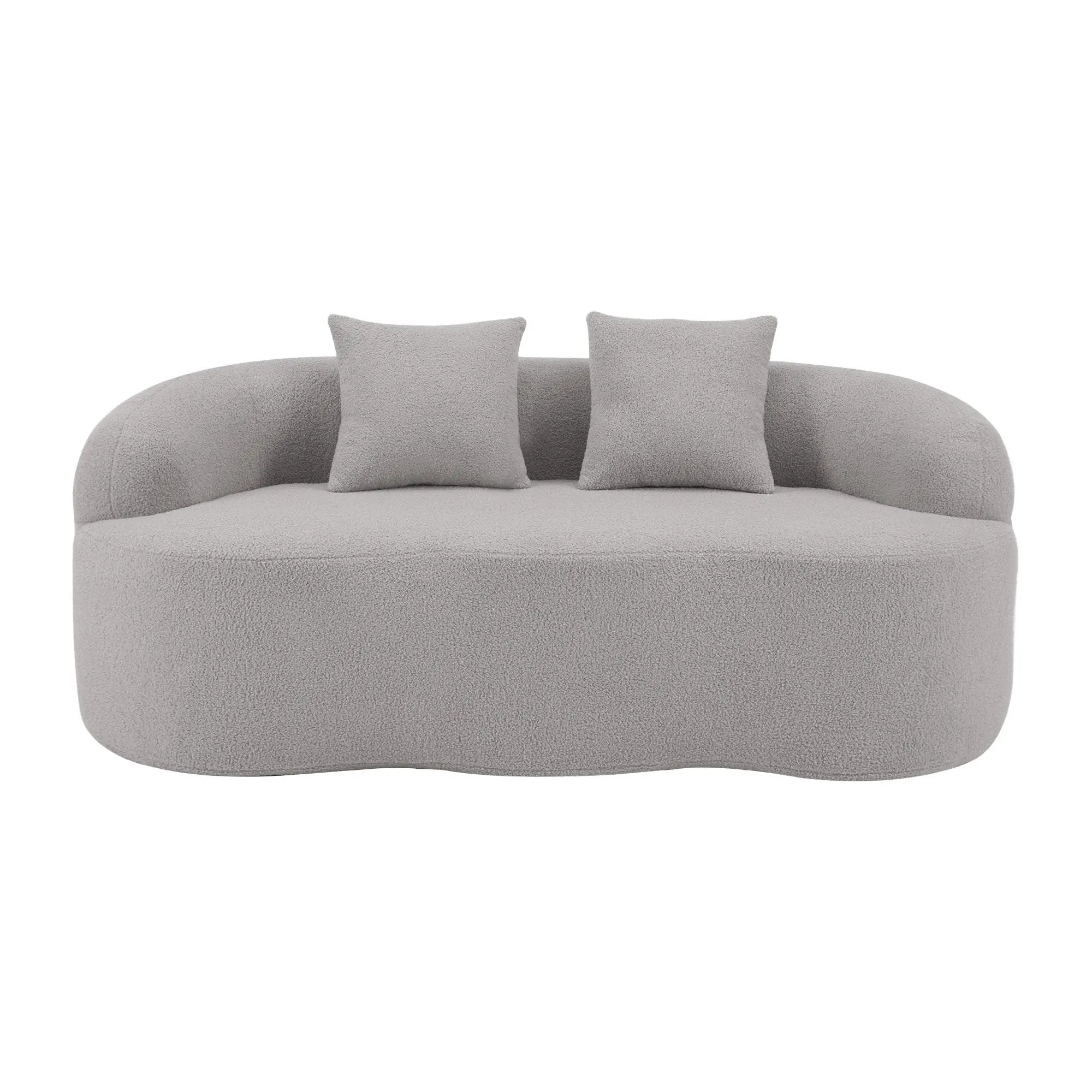 Curved Loveseat Sofa With Round Armrest by HouseOfZazla