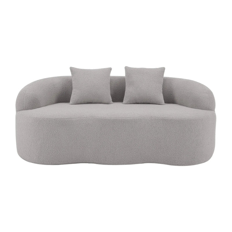 Curved Loveseat Sofa With Round Armrest by HouseOfZazla