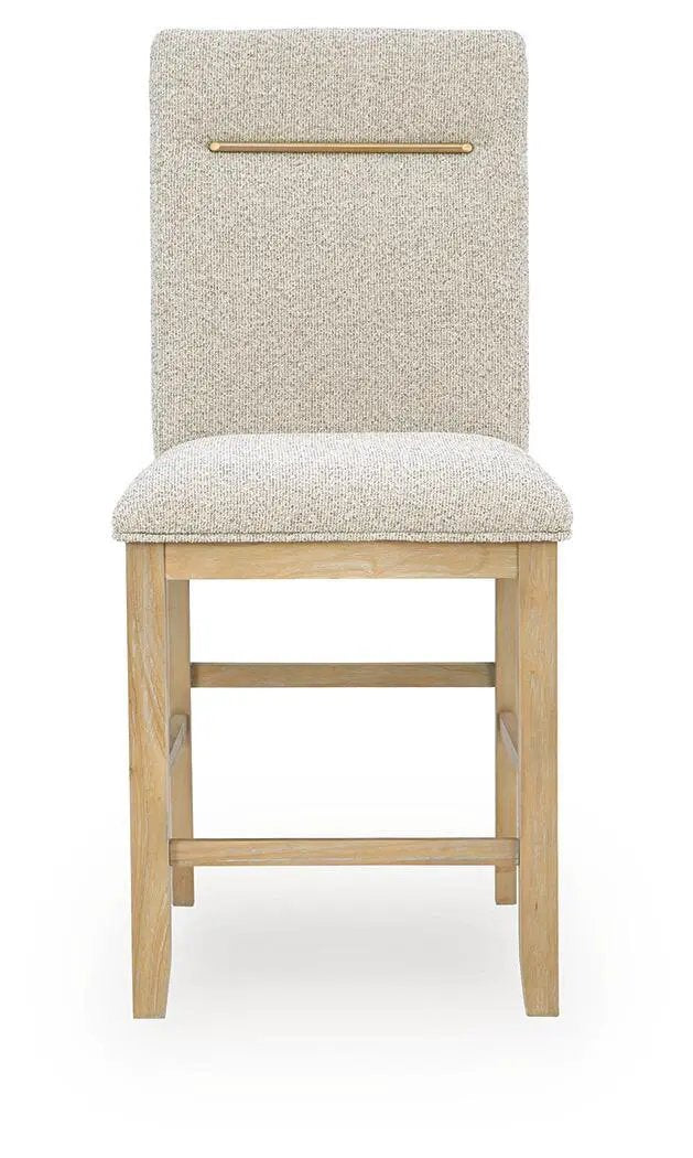 Lasinger - Upholstered Barstool (Set of 2) - Light Brown by Unique Piece Furniture