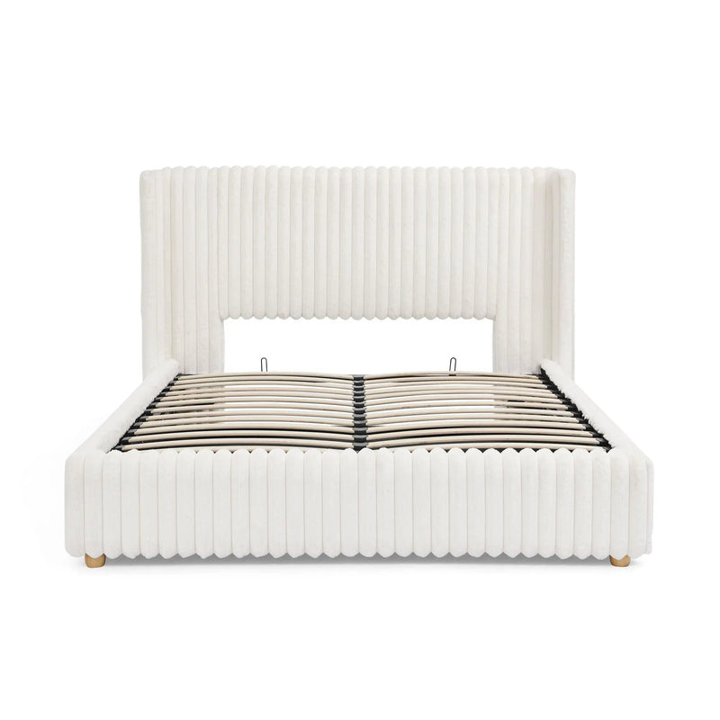 Functional Vertical Striped Bed With Gas Lift Storage