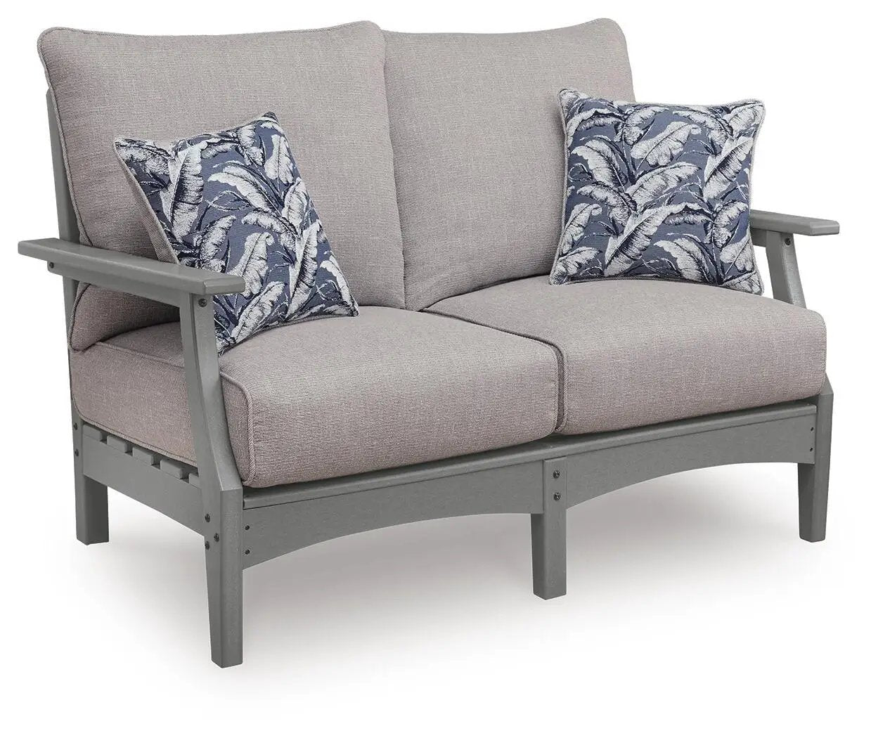 Cove Beach - Loveseat With Cushion - Gray by Unique Piece Furniture