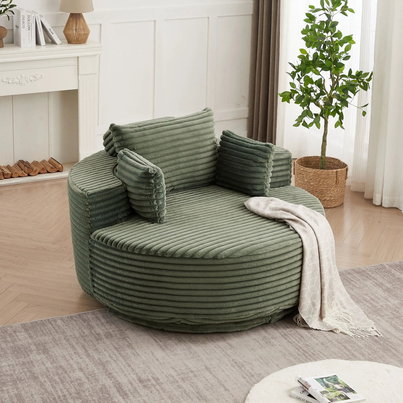 Swivel Chair With 360° Rotation For Living Room by HouseOfZazla