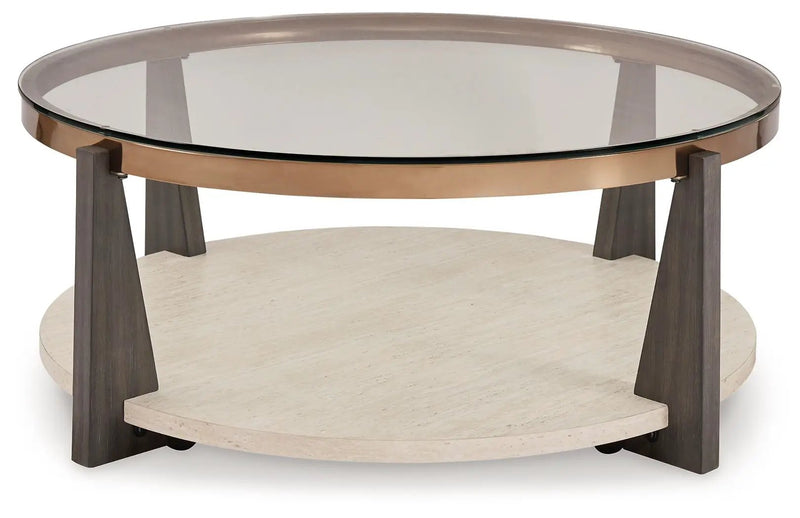 Frazwa - Round Cocktail Table - Multi by Unique Piece Furniture