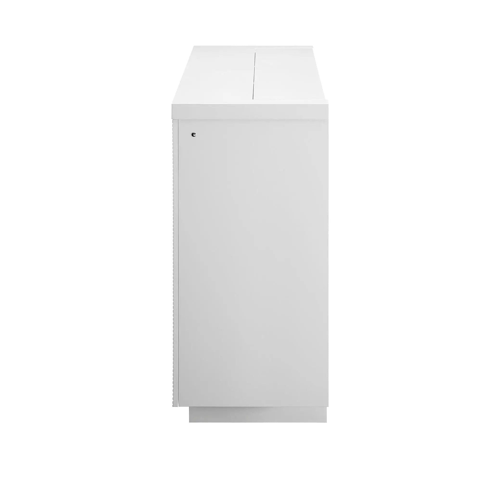 Aurora - Fireplace TV Lift With Adjustable Temperature And LED Colors - White by Unique Piece Furniture