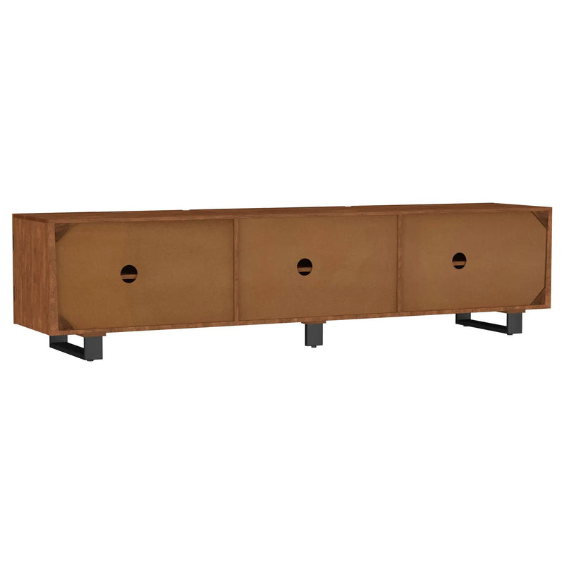 Trask 86-inch Wood TV Stand Media Console Mango Brown by Unique Piece Furniture