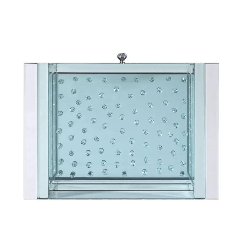 Nysa - 20" X 14" Accent Table - Mirrored & Faux Crystals by Unique Piece Furniture