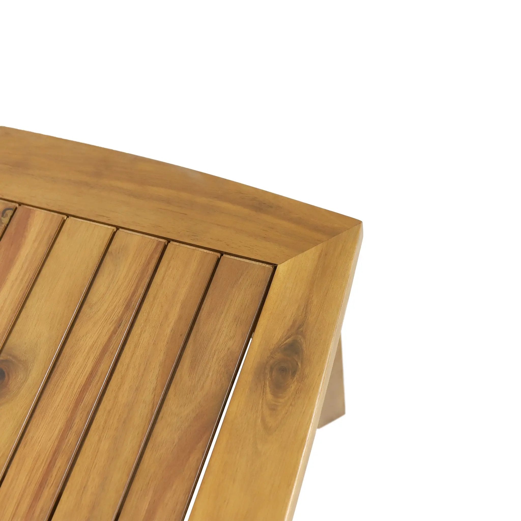 2-Person Outdoor Acacia Wood Patio Seating Group with Cushions and Coffee Table by HouseOfZazla