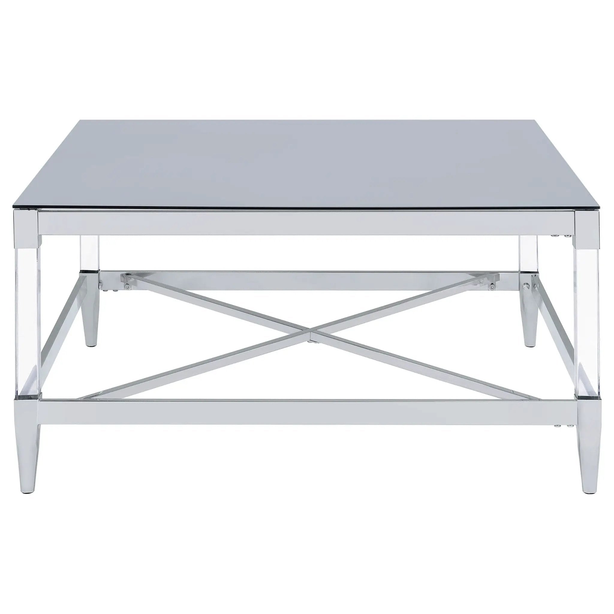 Lindley 2-piece Square Coffee and End Table Set Chrome by Unique Piece Furniture