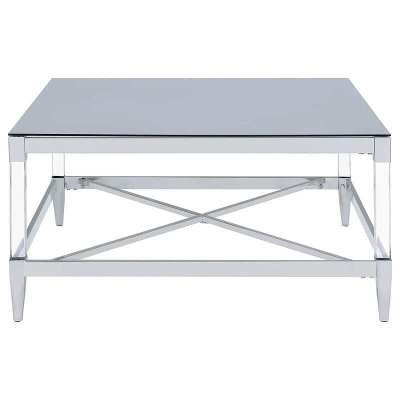 Lindley 2-piece Square Coffee and End Table Set Chrome by Unique Piece Furniture
